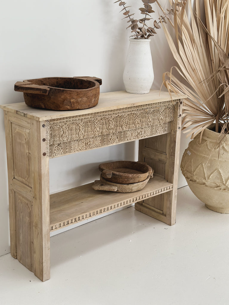Handcarved Panel Console