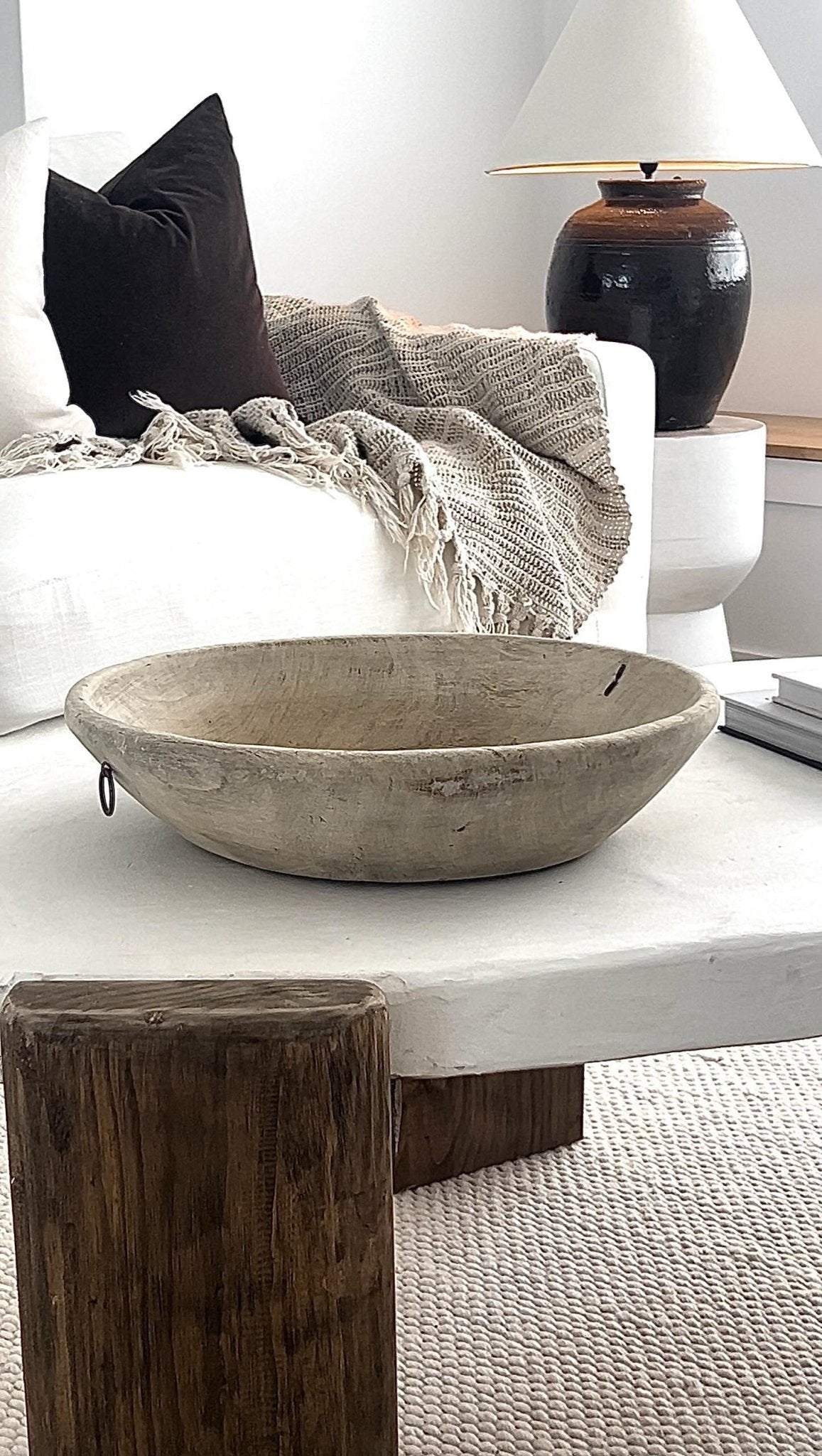 Bleached Rustic Bowl - BHM HomeBowls and Trays