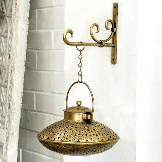 Brass Wall Mounted Lantern - BHM Home