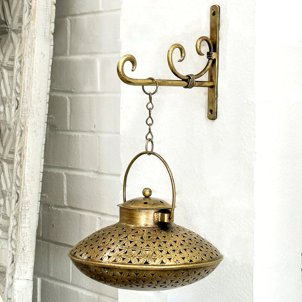 Brass Wall Mounted Lantern - BHM Home