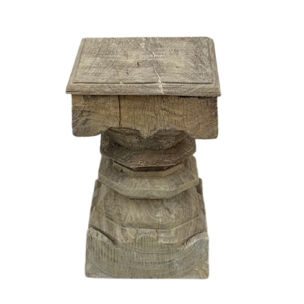 Carved Side Table Style 3 - BHM HomeBench and Stools