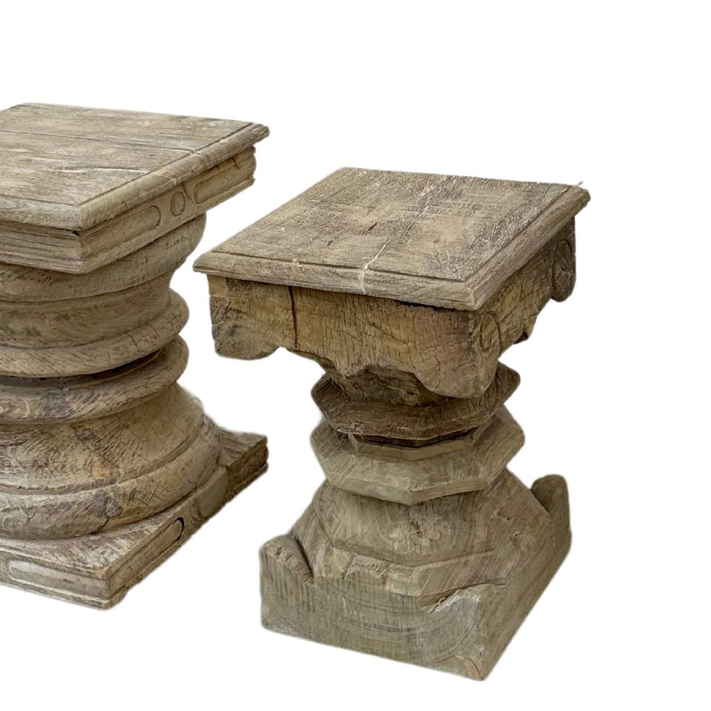 Carved Side Table Style 3 - BHM HomeBench and Stools