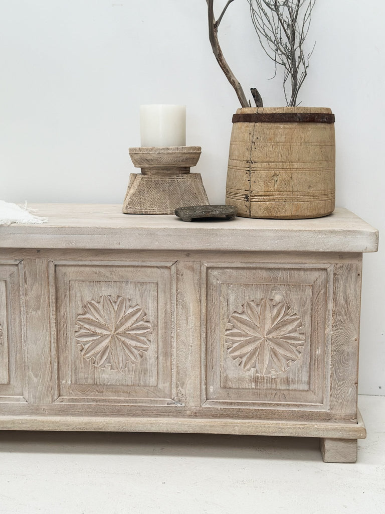 Carved Wooden Chest - BHM Home