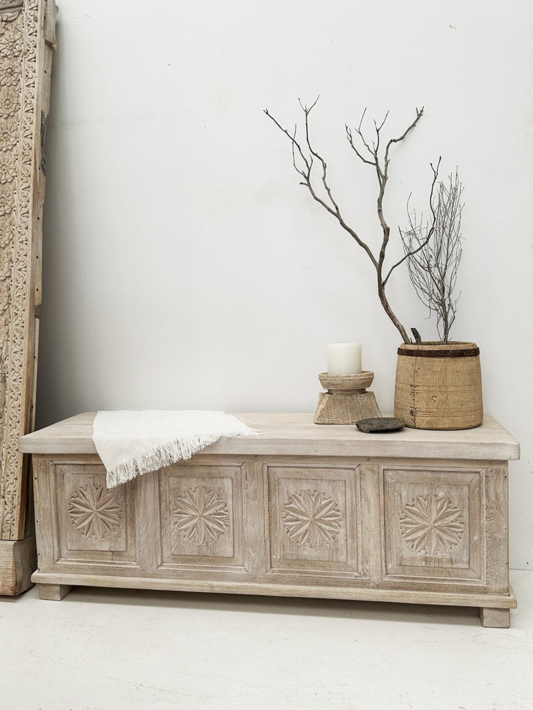 Carved Wooden Chest - BHM Home