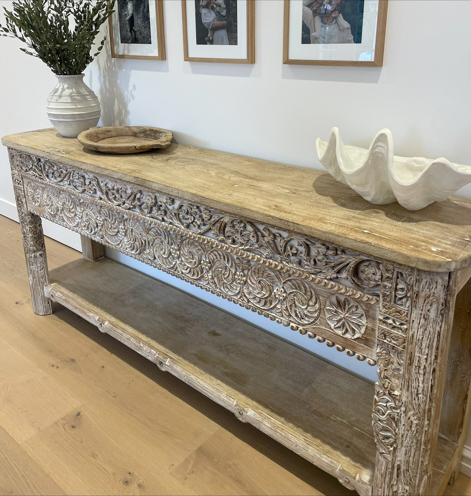 Carved Wooden Console - Presale - BHM Home