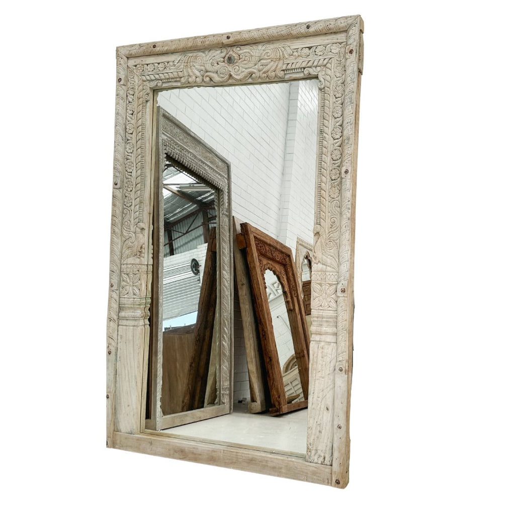 Chalky Bleach Detailed Mirror - BHM Home