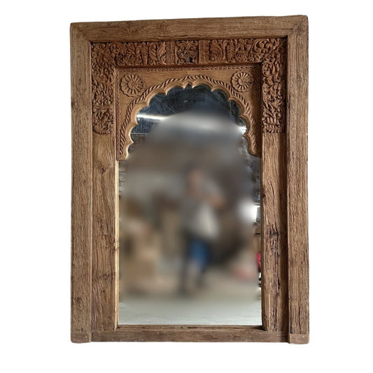 Hand carved Mirror Natural - BHM Home