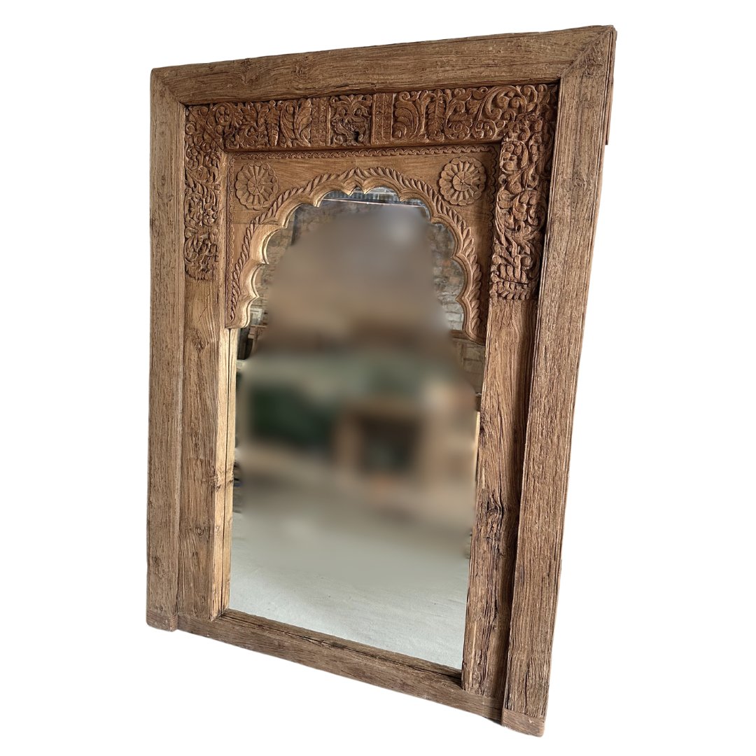 Hand carved Mirror Natural - BHM Home