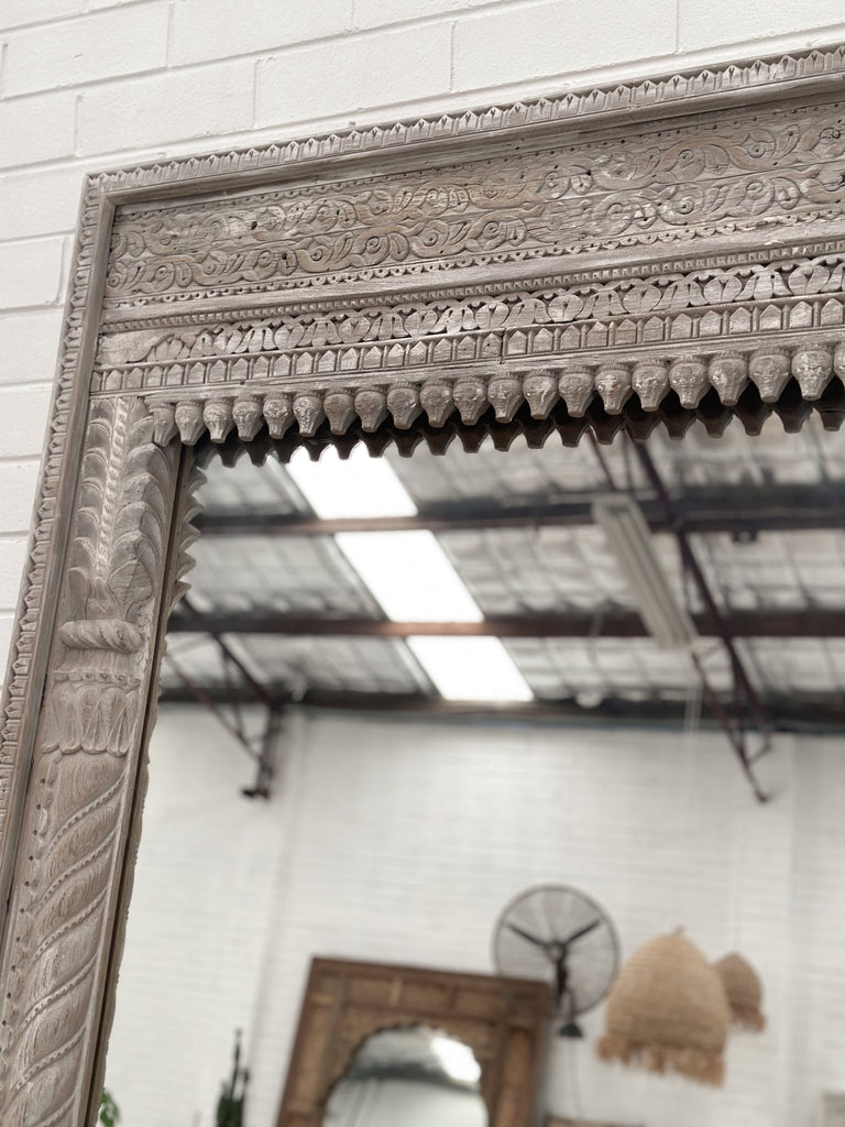 Handcarved Oversized Mirror - BHM Home