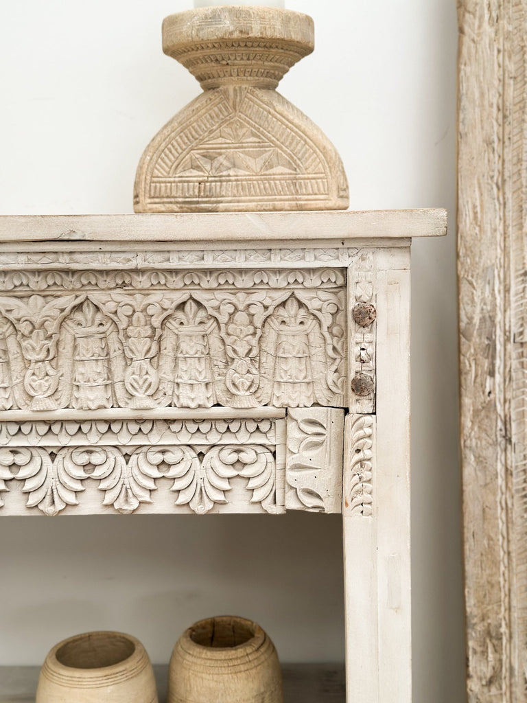 Handcarved Panel Console - BHM Home