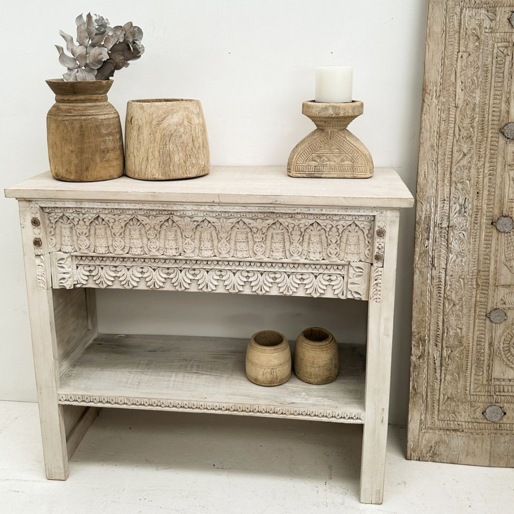 Handcarved Panel Console - BHM Home