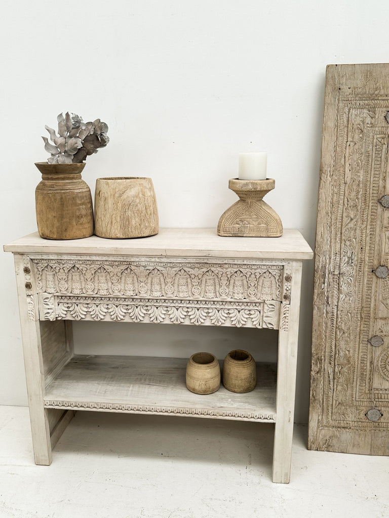 Handcarved Panel Console - BHM Home