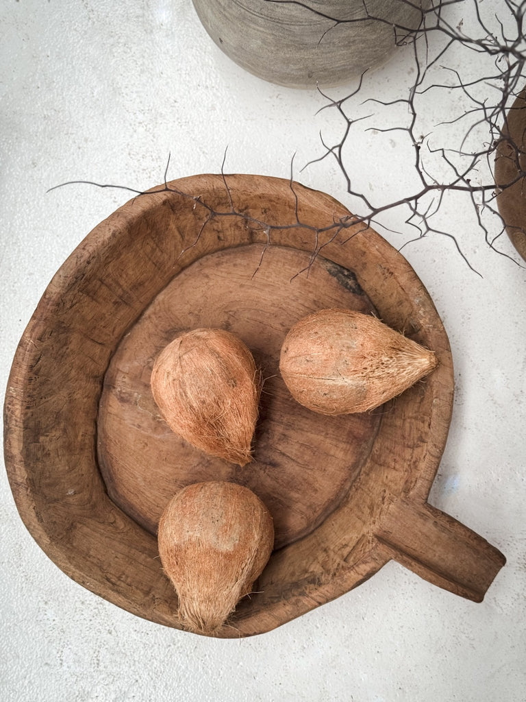 Oversized Antique Bowl With Handle - BHM HomeBowls and Trays