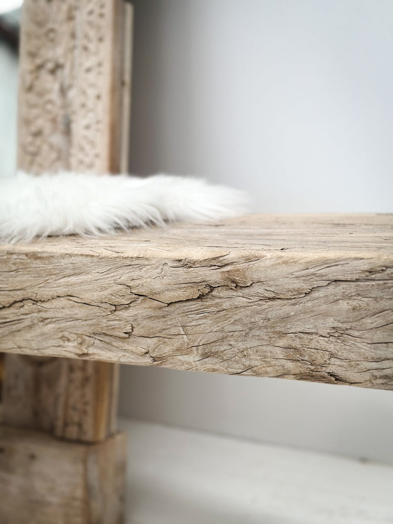 Rustic Bleach Bench - BHM HomeBench and Stools