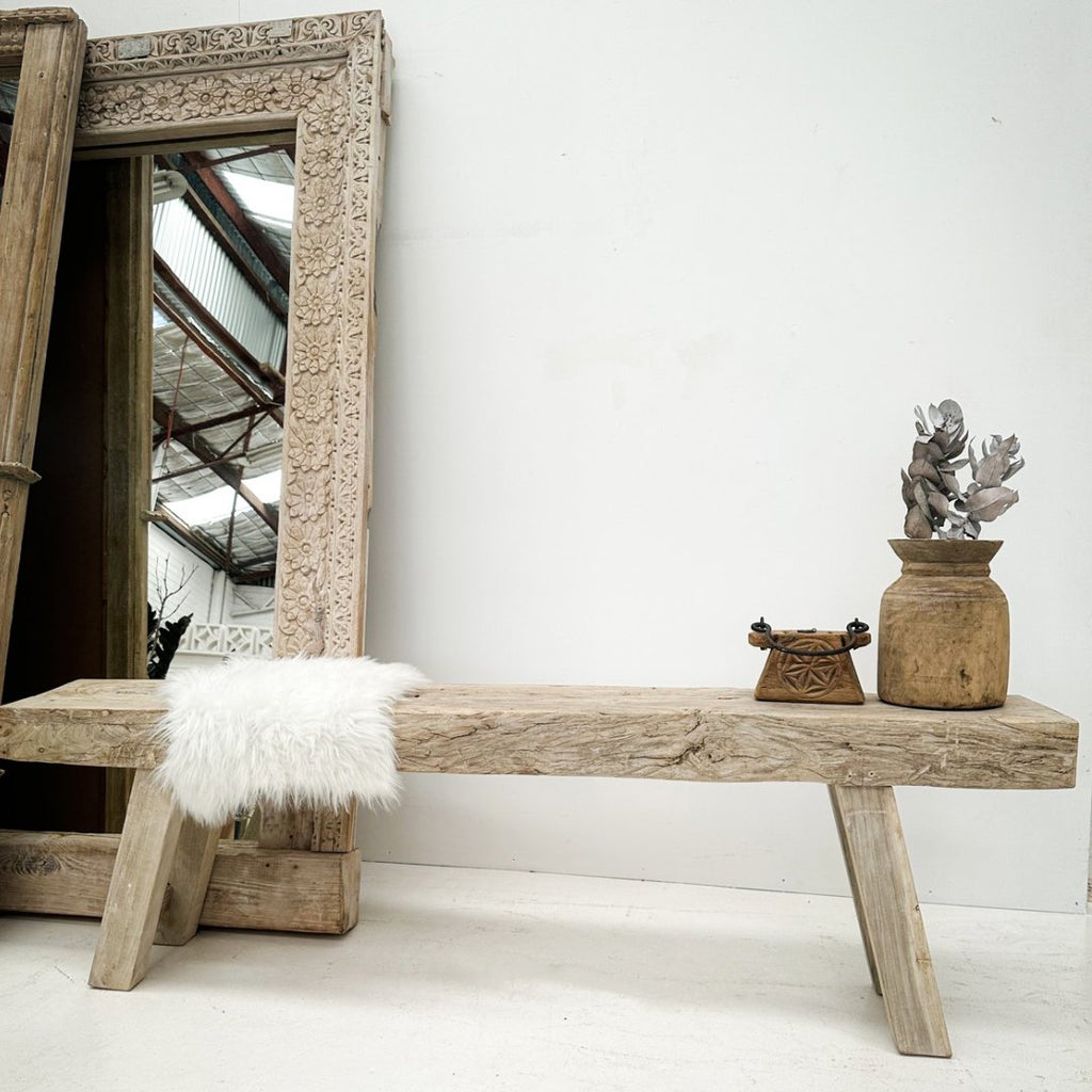 Rustic Bleach Bench - BHM HomeBench and Stools