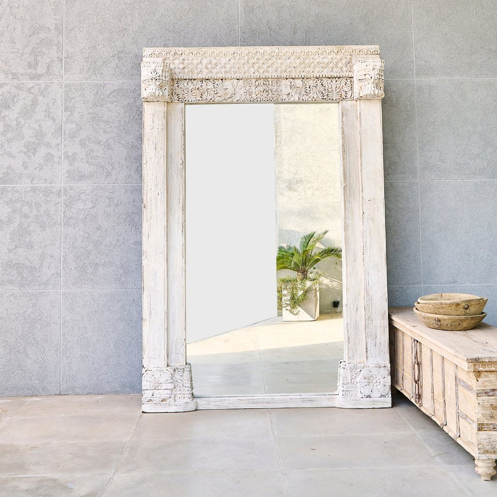 Sundar Mirror Whitewash - BHM Home