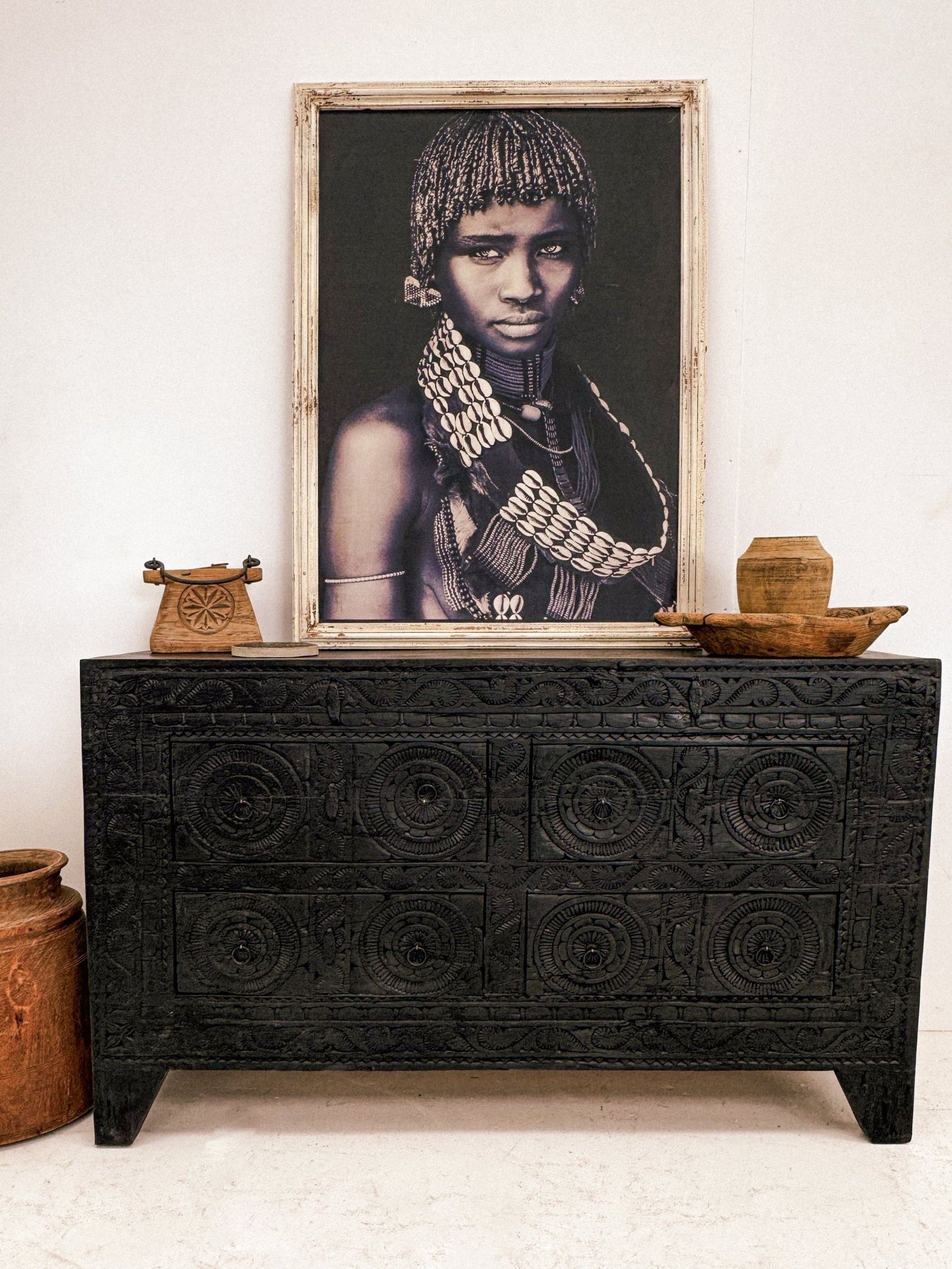 Vintage Almirah With Draws - BHM Home