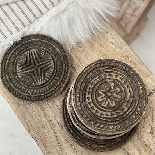 Vintage Carved Stone Plate - BHM HomeBowls and Trays