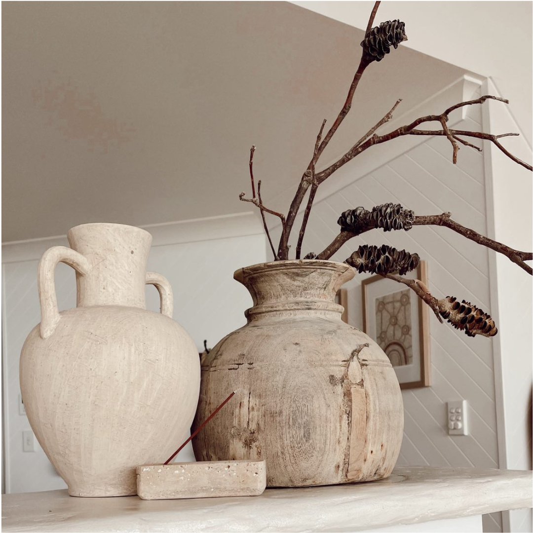 Vintage Wooden Milk Pot - BHM HomeBowls and Trays