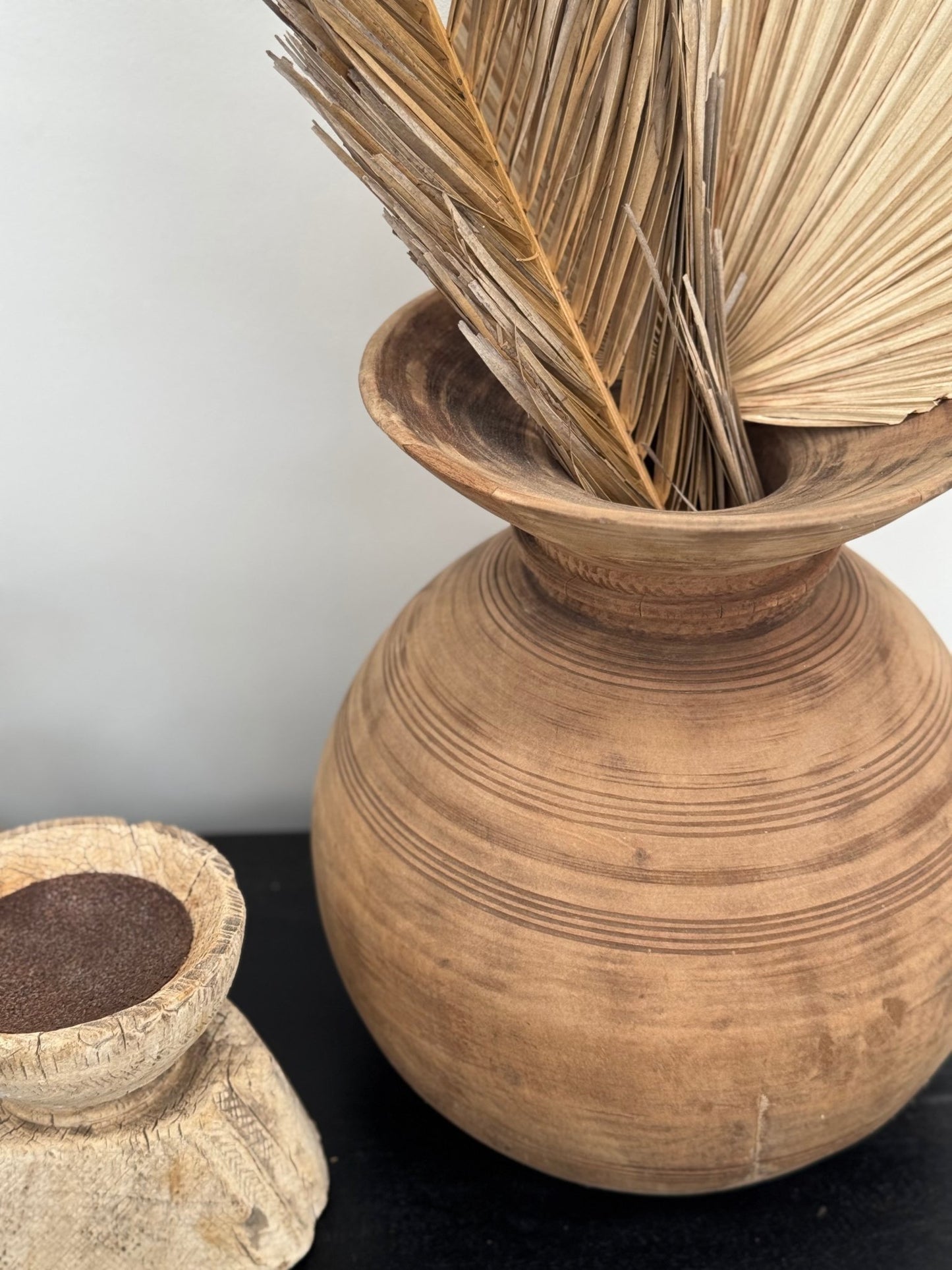 Vintage Wooden Pot | Natural - BHM HomePots and Vases