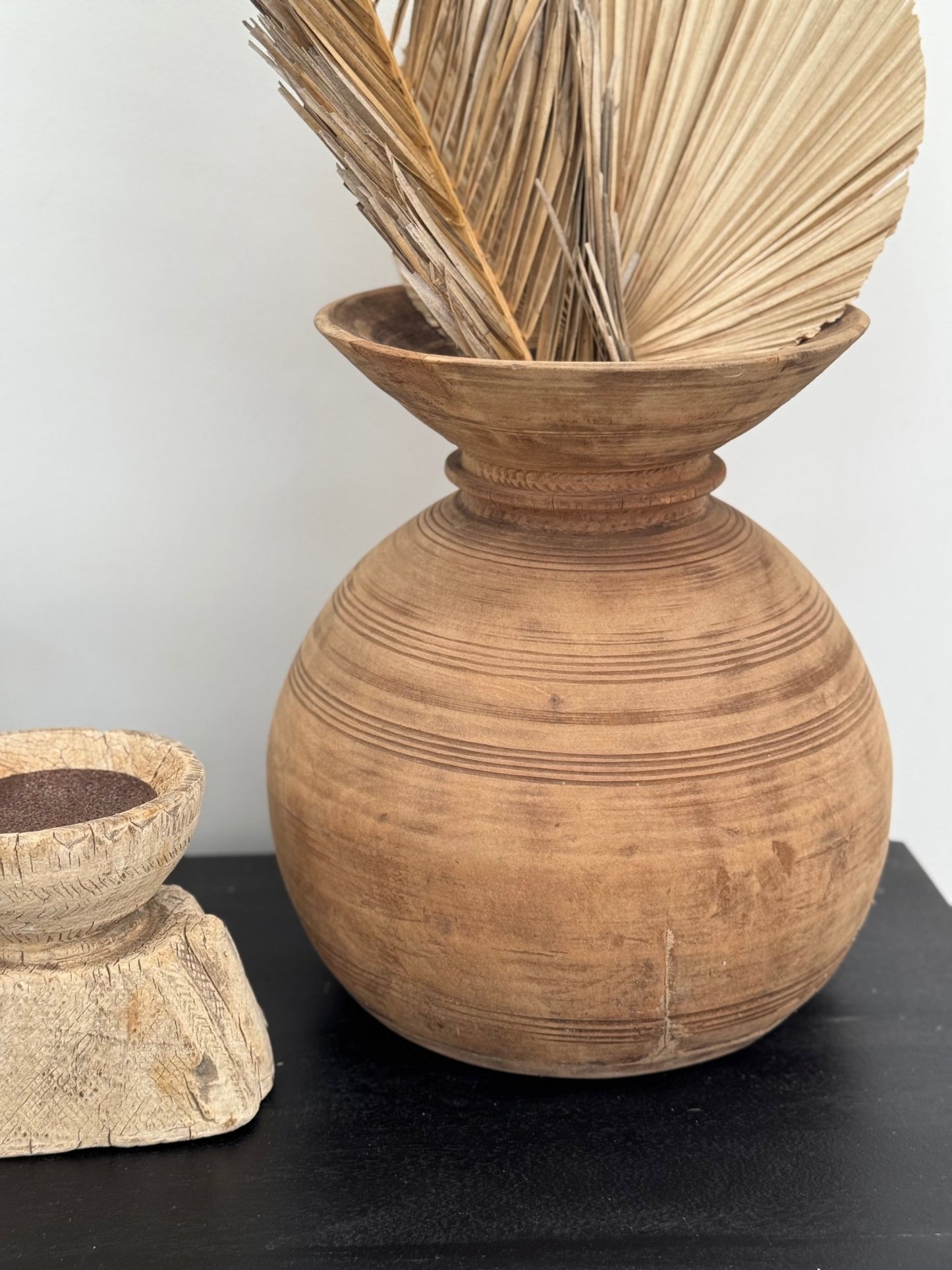 Vintage Wooden Pot | Natural - BHM HomePots and Vases