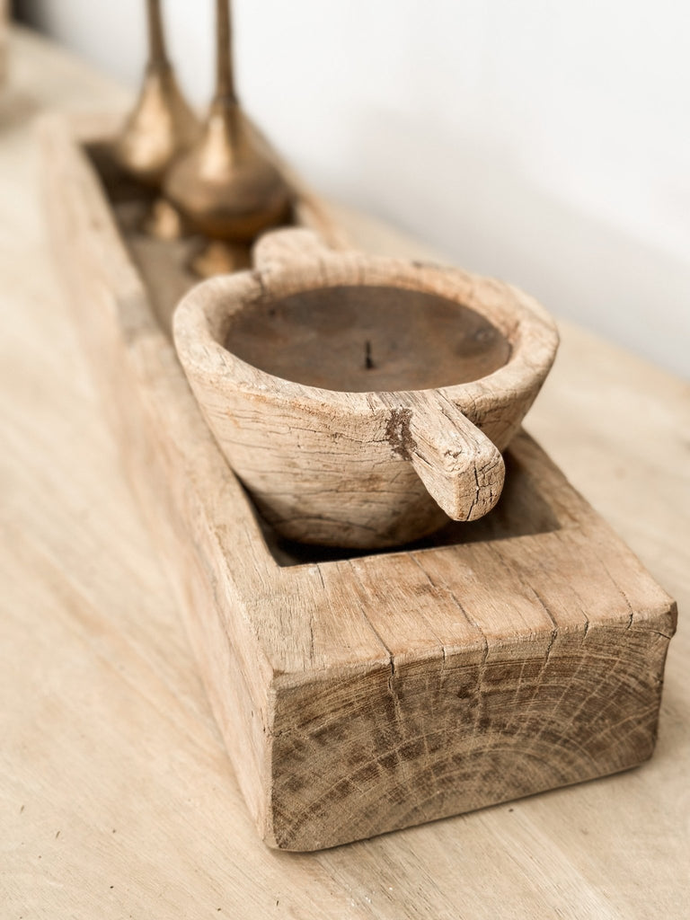 Vintage Wooden Tray - BHM HomeBowls and Trays