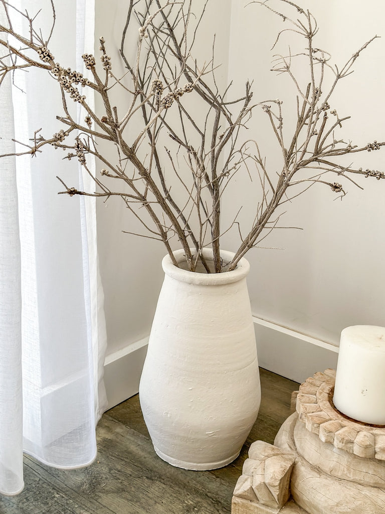 White Clay Vase - BHM HomeCandle