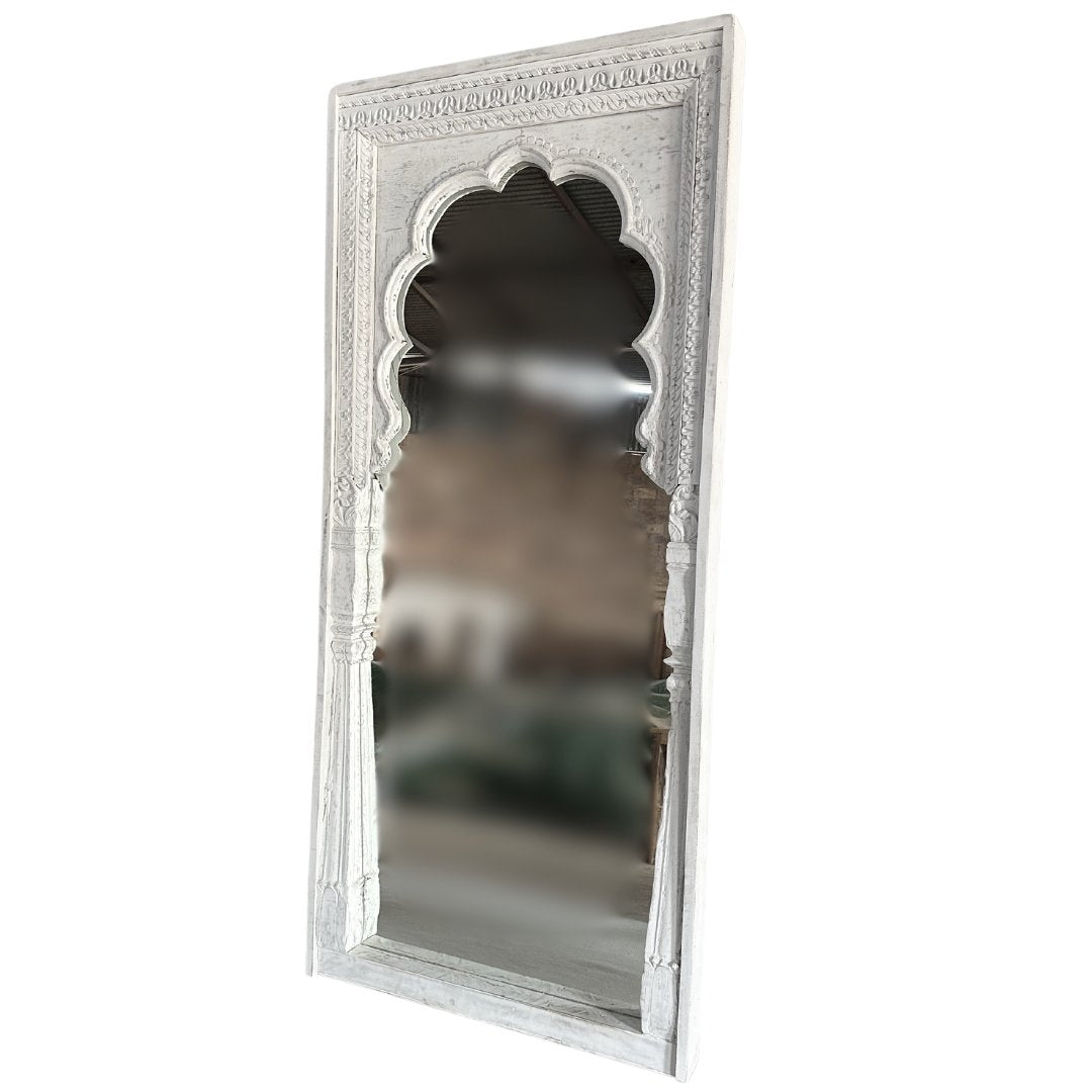 Whitewash Arch Mirror - BHM Home