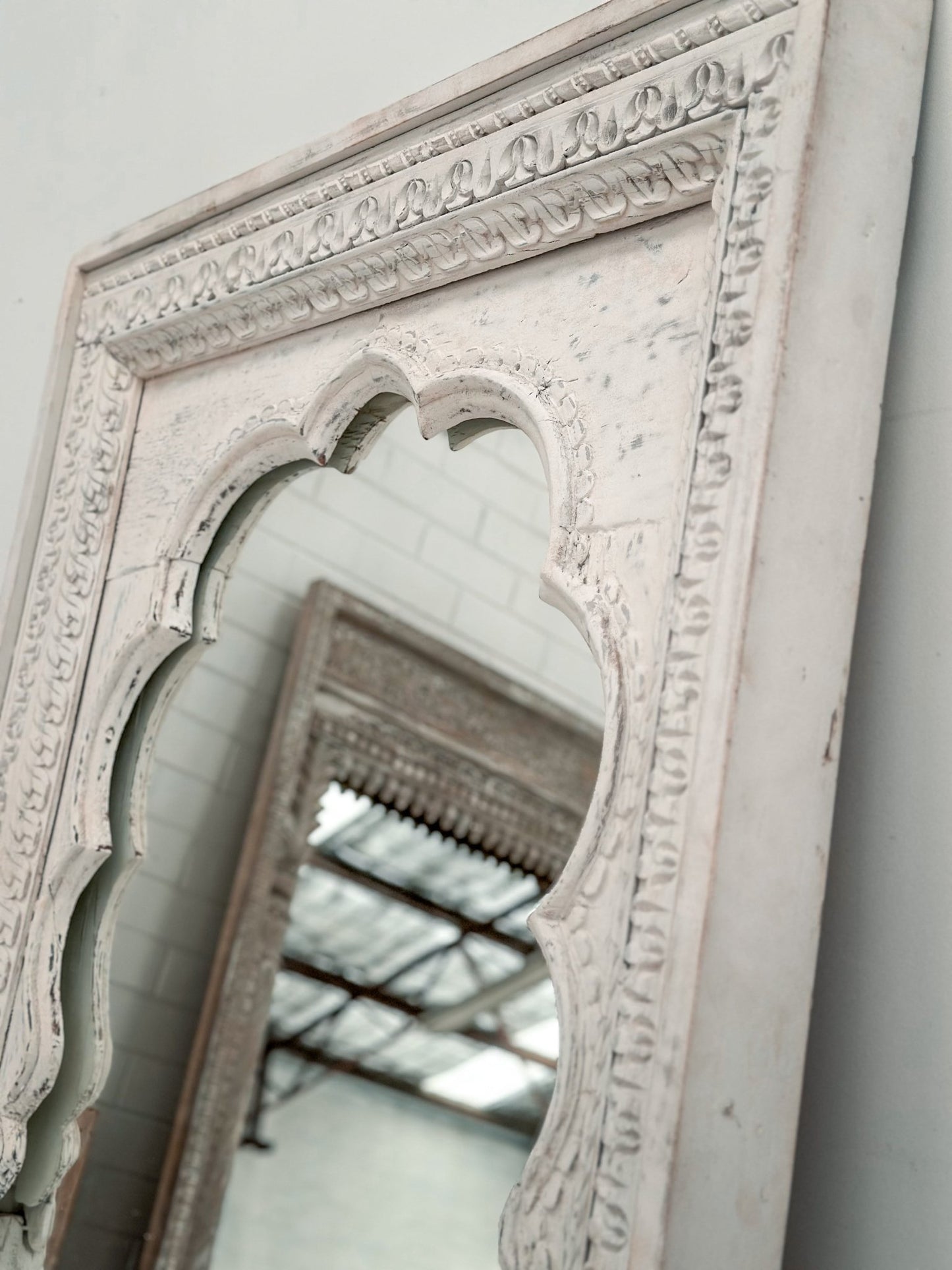 Whitewash Arch Mirror - BHM Home