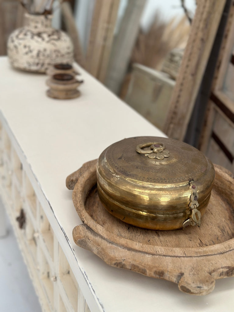 Wooden Chest Console | Whitewash - BHM Home